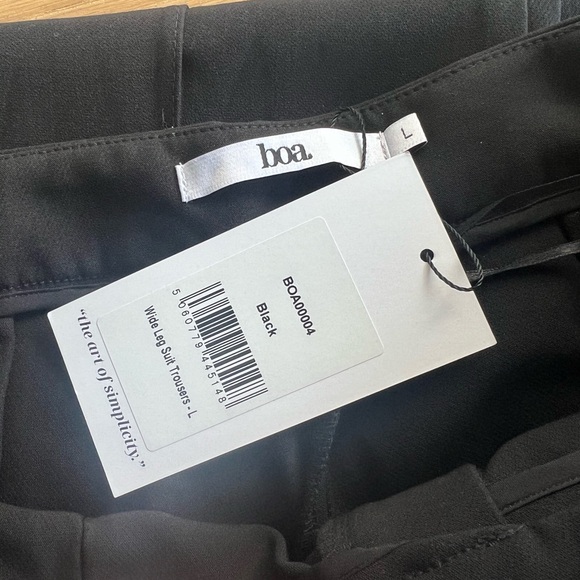 NWT BOA Wide Leg Suit Trousers Sz L - Picture 8 of 8